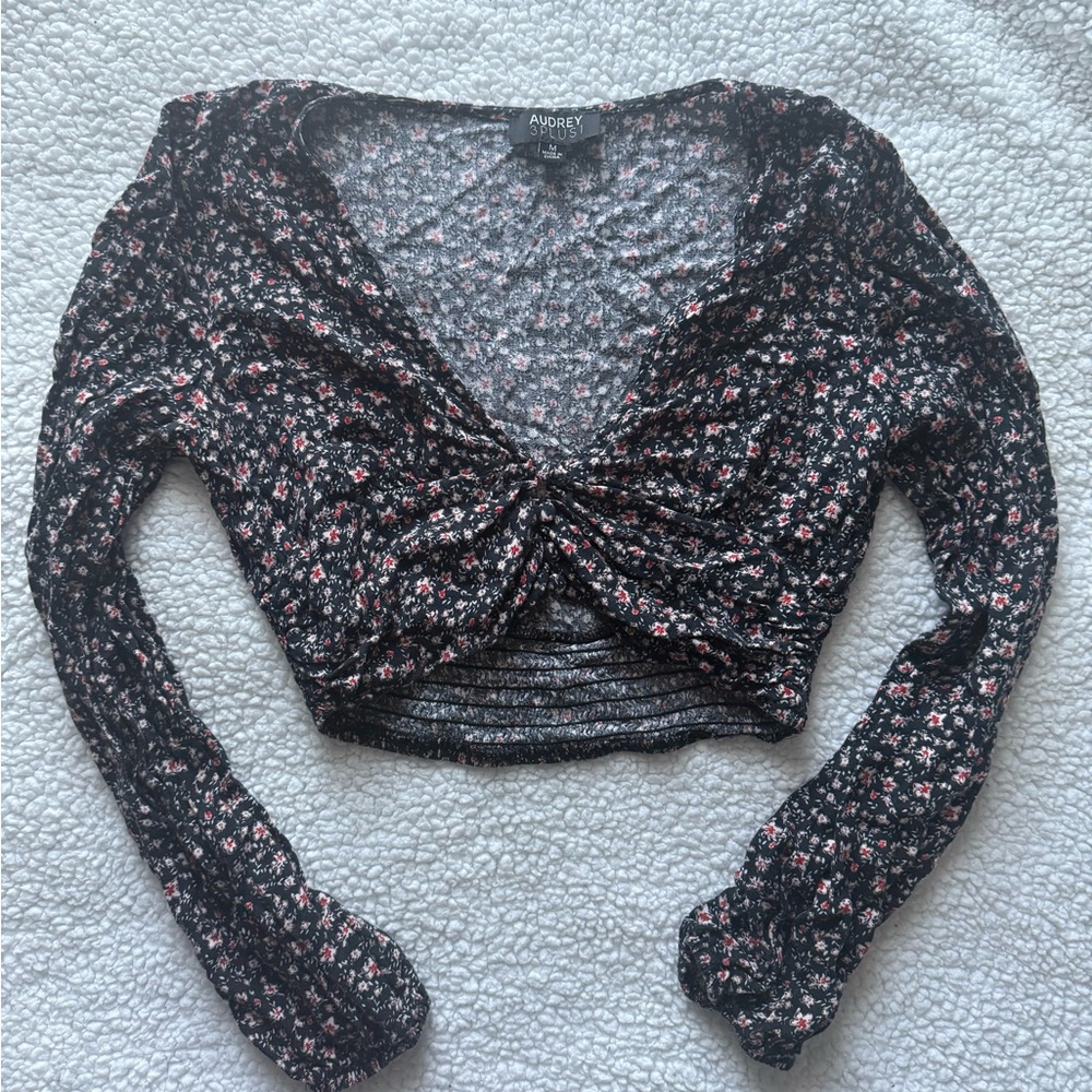 Audrey Black Floral Women's Top